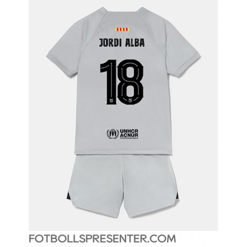 Barcelona Jordi Alba #18 Tredje tröja Barn 2022-23 Kortärmad (+ korta byxor)
